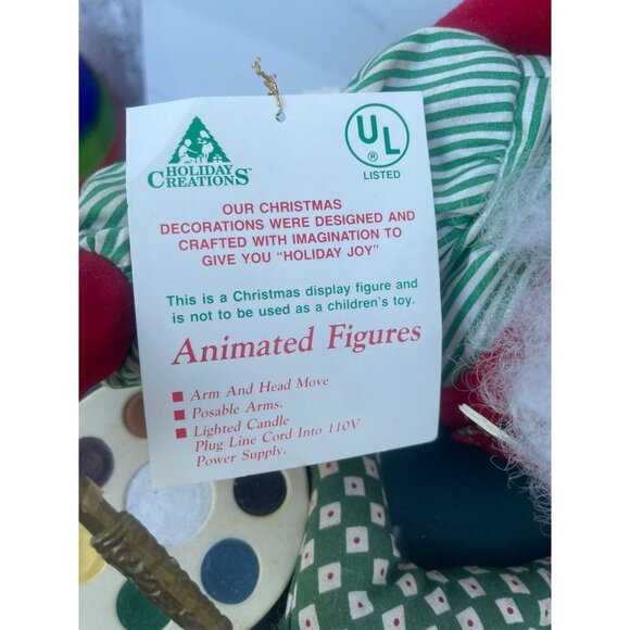 VTG Santa Workshop Holiday Creations Christmas Musical Lighted Santa Claus 16" - Picture 16 of 16